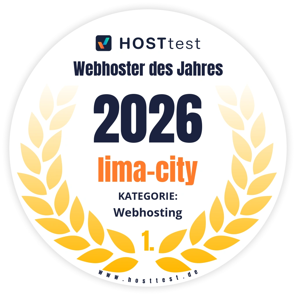 Webhoster des Jahres 2026: 1. Platz in der Kategorie Webhosting